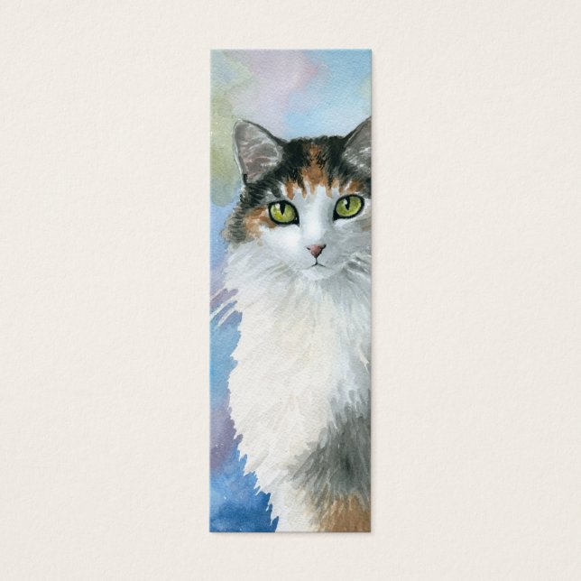 Tarjetas pequeñas para marcadores de Calico Cat 57 (Frente)