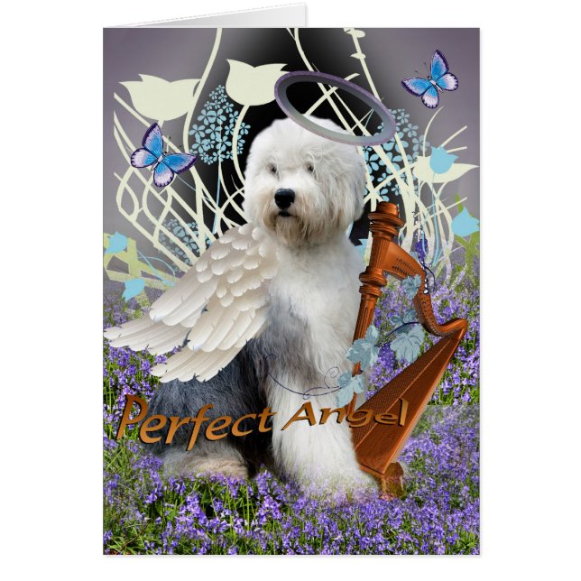 Tarjetas perfectas del ángel del perro pastor (Frente)