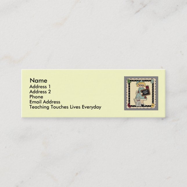 Tarjetas personales del profesor lindo (Anverso)