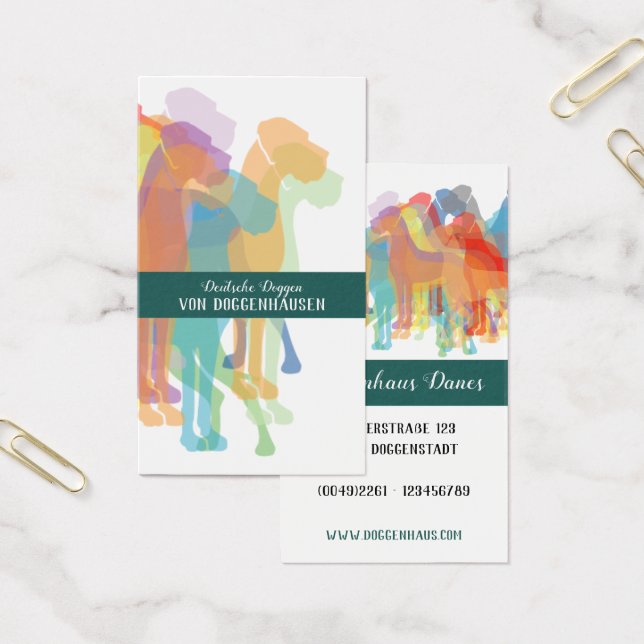 tarjetas personalizables de Gran Danés (Oficina)