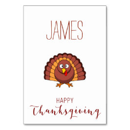 Tarjetas personalizadas de Acción de Gracias con T