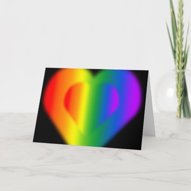 Tarjetas Personalizadas de Amor con Arcoíris Tarje (Anverso)