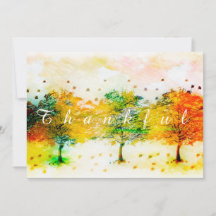 Tarjetas personalizadas de árboles de otoño