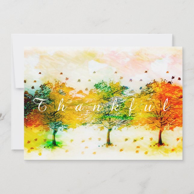 Tarjetas personalizadas de árboles de otoño (Anverso)