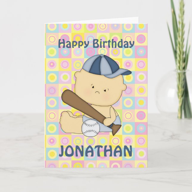 Tarjetas personalizadas de beisbol para niños de c (Anverso)