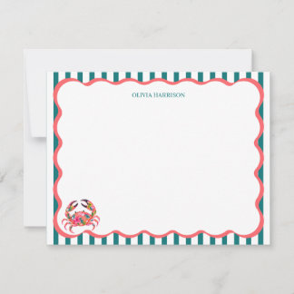 Tarjetas personalizadas de cangrejo | Papelería pe