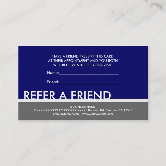 Tarjetas personalizadas de color gris azul marino  (Anverso)
