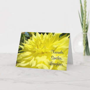 Tarjetas personalizadas de dalia de amigos sonrisa