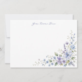 Tarjetas personalizadas de flor silvestre azul