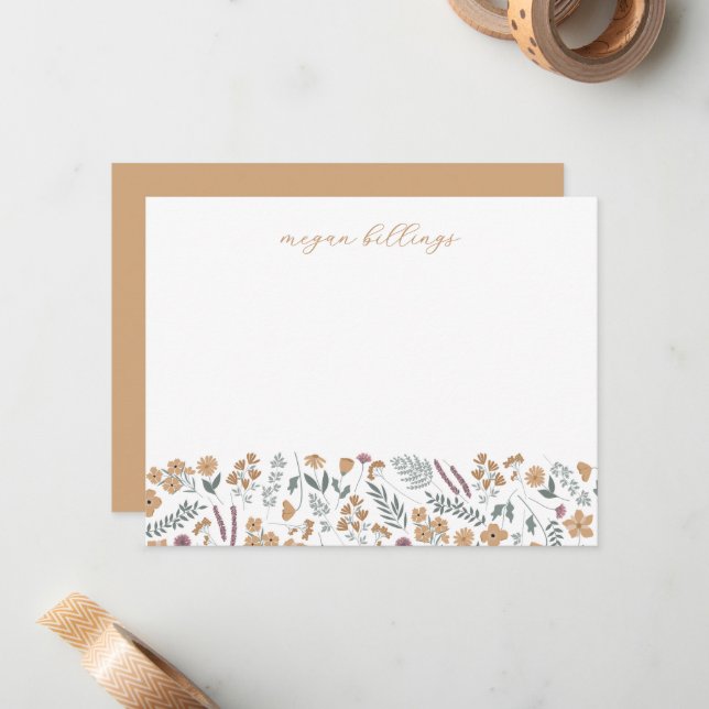 Tarjetas Personalizadas de Flor Silvestre - Tarjet (Anverso/Reverso In Situ)