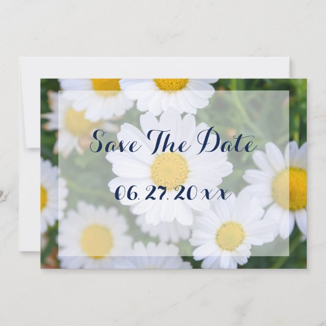 Tarjetas personalizadas de Floral Save The Date Da (Anverso)