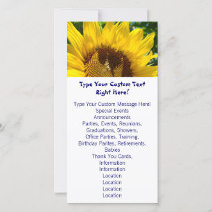 Tarjetas personalizadas de girasol Invitaciones An