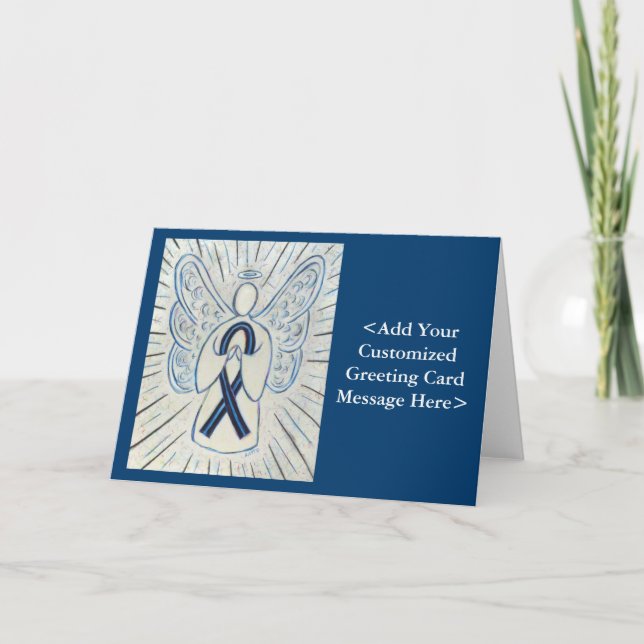 Tarjetas personalizadas de la cinta azul y negro d (Anverso)