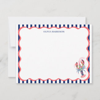 Tarjetas personalizadas de langosta | Papelería pe