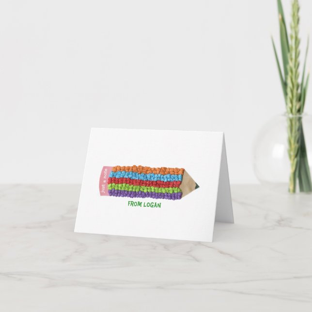 Tarjetas personalizadas de lápices de arcoíris (Anverso)