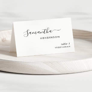 Tarjetas Personalizadas de Lugar de Boda con Letra