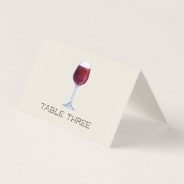 Tarjetas personalizadas de lugar de mesa de vino a