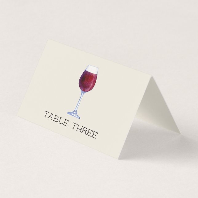 Tarjetas personalizadas de lugar de mesa de vino a (Anverso)