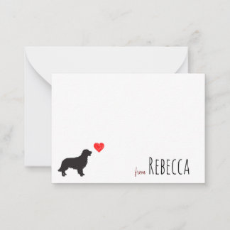 Tarjetas personalizadas de notas de golden retriev