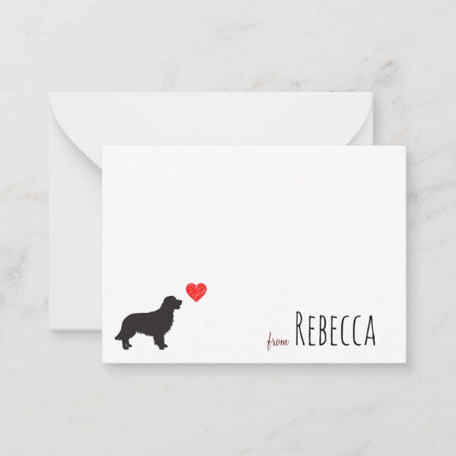 Tarjetas personalizadas de notas de golden retriev (Anverso)