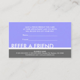 Tarjetas personalizadas de referencia de un amigo 