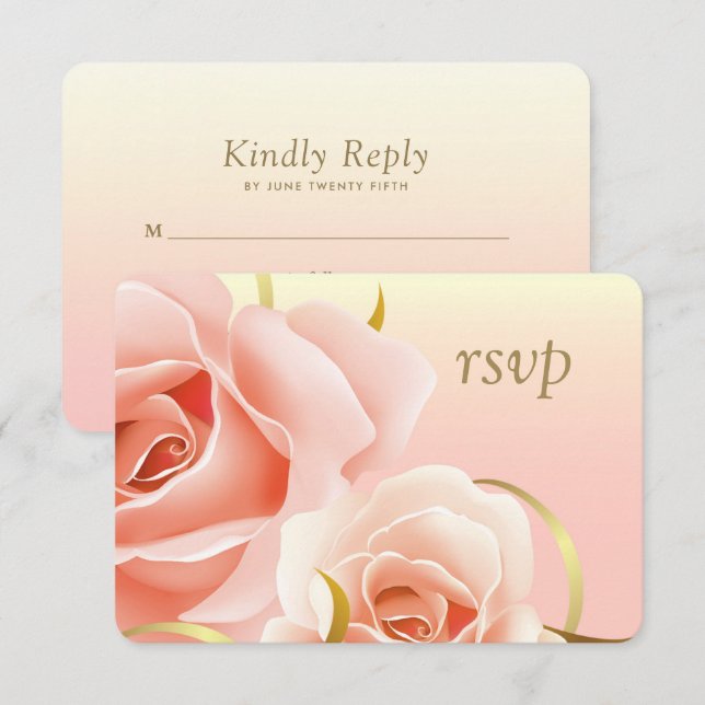 Tarjetas personalizadas de respuesta RSVP con dise (Anverso / Reverso)
