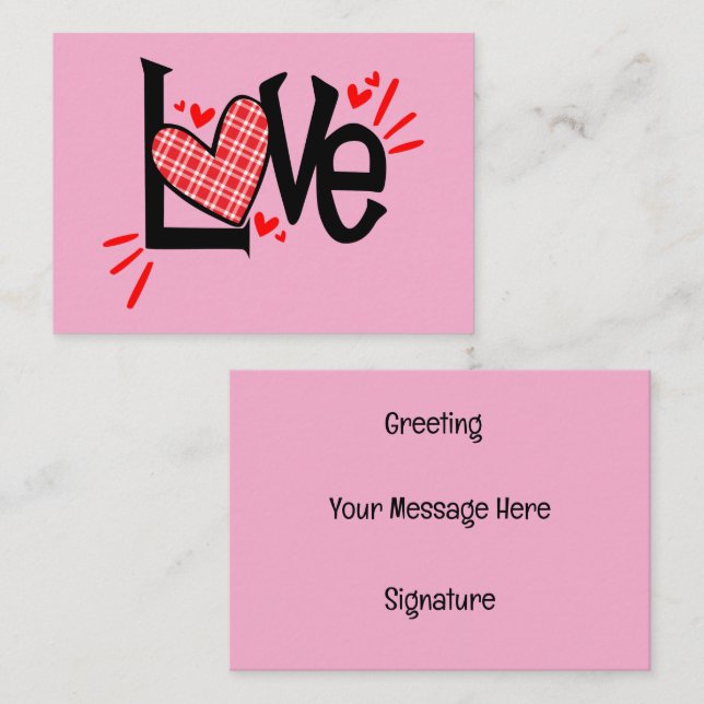 Tarjetas personalizadas de San Valentín para niños (Anverso / Reverso)