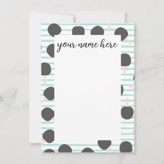 Tarjetas personalizadas de tenis de mesa