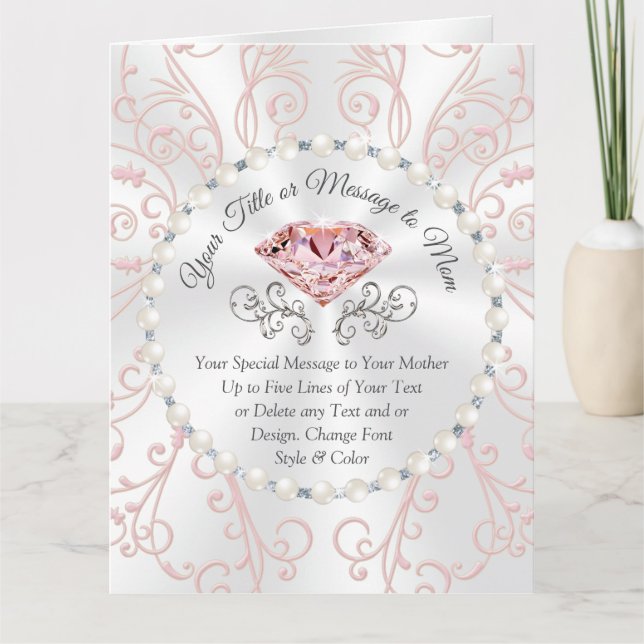 Tarjetas Personalizadas del Día de la Madre Precio (Anverso)