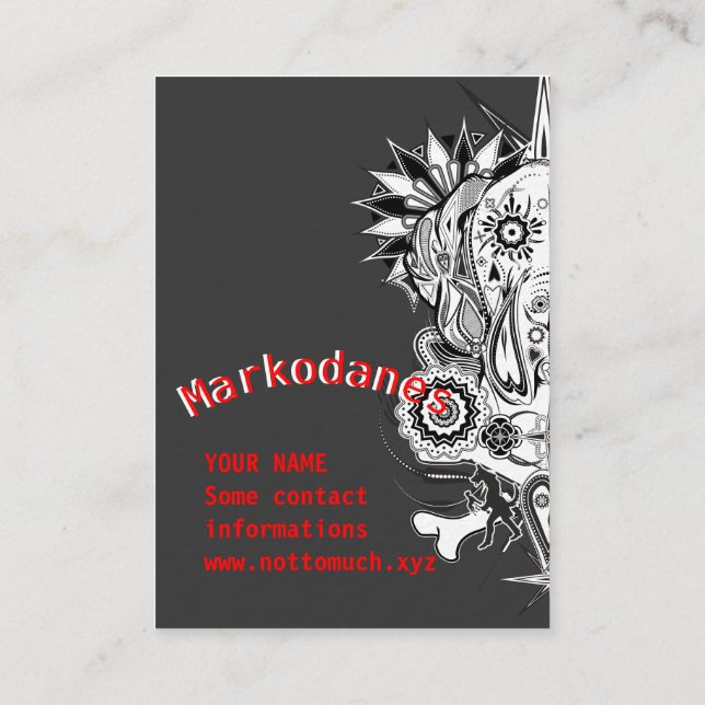 tarjetas personalizadas Great Dane (Reverso)