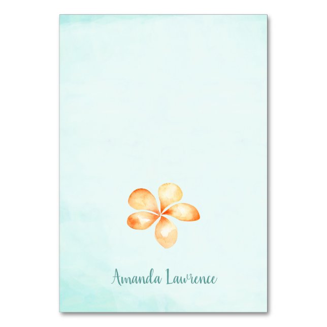 Tarjetas personalizadas Island Plumeria (Anverso)