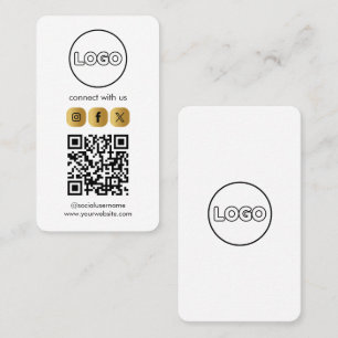 Tarjetas Personalizadas Modernas Código QR de Rede