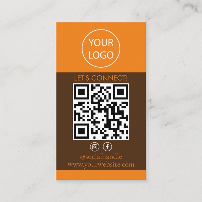 Tarjetas Personalizadas Modernas, QR de Redes Soci (Anverso)