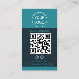 Tarjetas Personalizadas Modernas, QR de Redes Soci