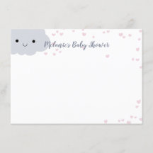 Tarjetas Personalizadas para Baby Shower de Nubes 