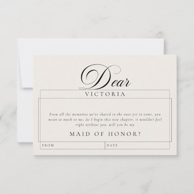 Tarjetas personalizadas para damas de honor de mar (Anverso)