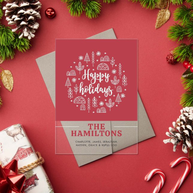 Tarjetas personalizadas Scandinavia Happy Holidays (Insitu (Vacaciones))