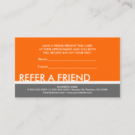 Tarjetas personalizadas sencillas gris naranja par