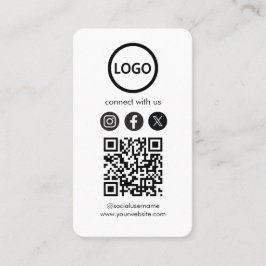 Tarjetas personalizado, medios sociales QR Código