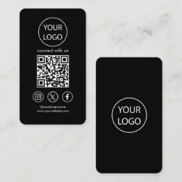 Tarjetas personalizado, medios sociales QR Código
