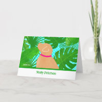 Tarjetas Personalizados de perro amarillo de la Is
