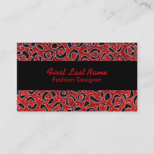 Tarjetas personalizados de puntos leopardo de purp (Anverso)