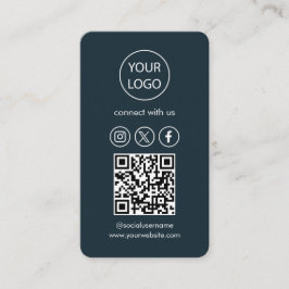 Tarjetas personalizados modernas, código QR de med