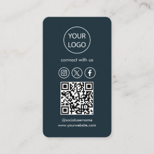 Tarjetas personalizados modernas, código QR de med