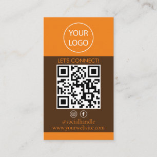 Tarjetas personalizados modernas, QR en medios soc