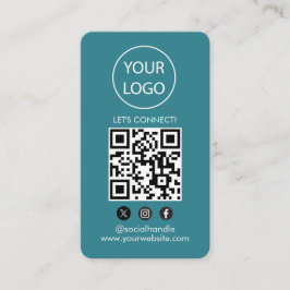 Tarjetas personalizados modernas, QR en medios soc