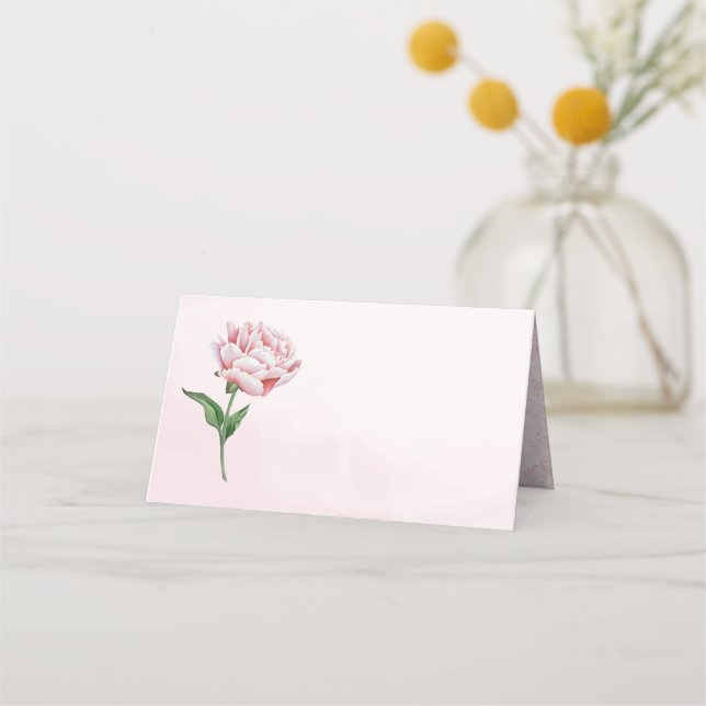 Tarjetas Pink Peony Place (Anverso)