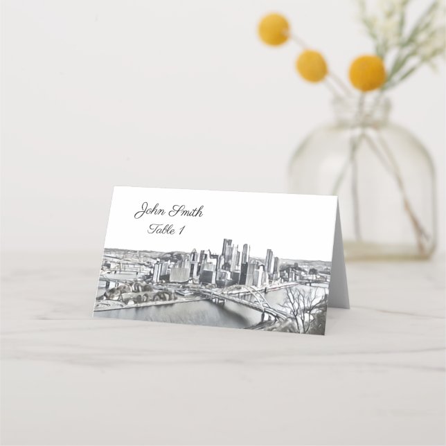 Tarjetas Pittsburgh Skyline Place (Anverso)