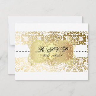 Tarjetas PixDezines Fidora Damask RSVP, requieren