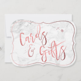 Tarjetas PixDezines+Regalos Mármol+Rosa de oro/Rót